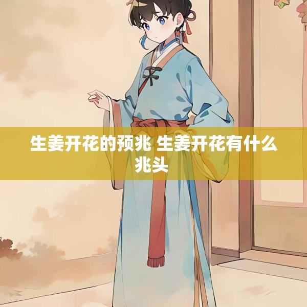 生姜开花的预兆 生姜开花有什么兆头 