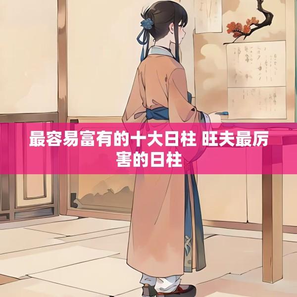 最容易富有的十大日柱 旺夫最厉害的日柱