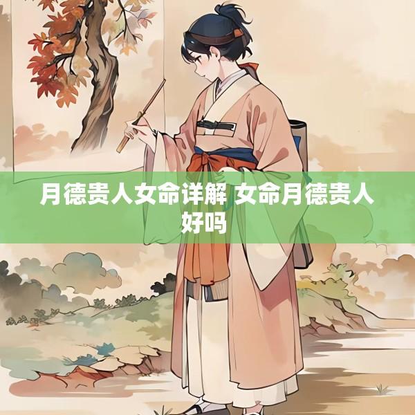 月德贵人女命详解 女命月德贵人好吗 