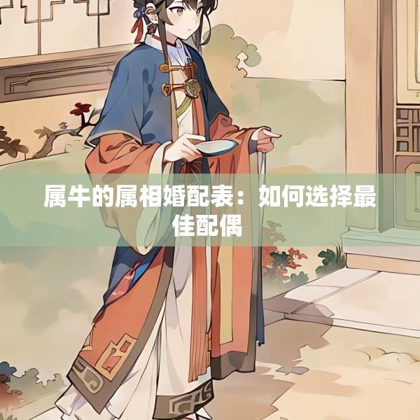 属牛的属相婚配表：如何选择最佳配偶 
