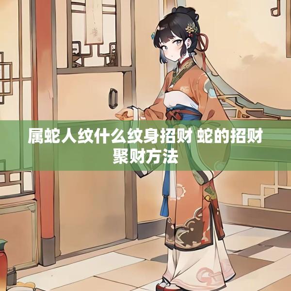 属蛇人纹什么纹身招财 蛇的招财聚财方法