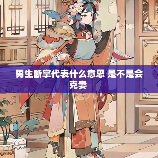 男生断掌代表什么意思 是不是会克妻 