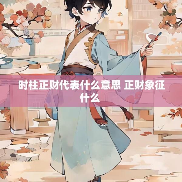 时柱正财代表什么意思 正财象征什么 