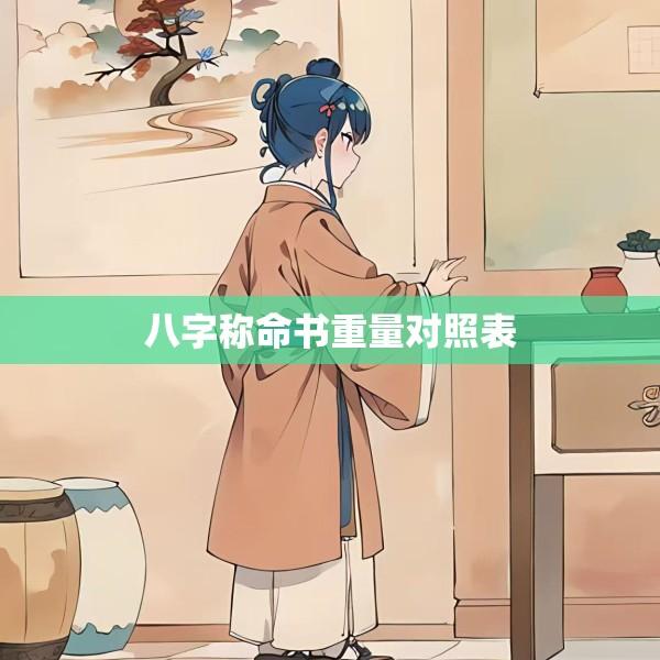 八字称命书重量对照表